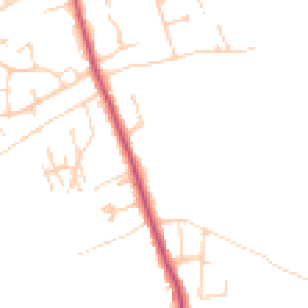 Daytime road noise heatmap for S66 1DU