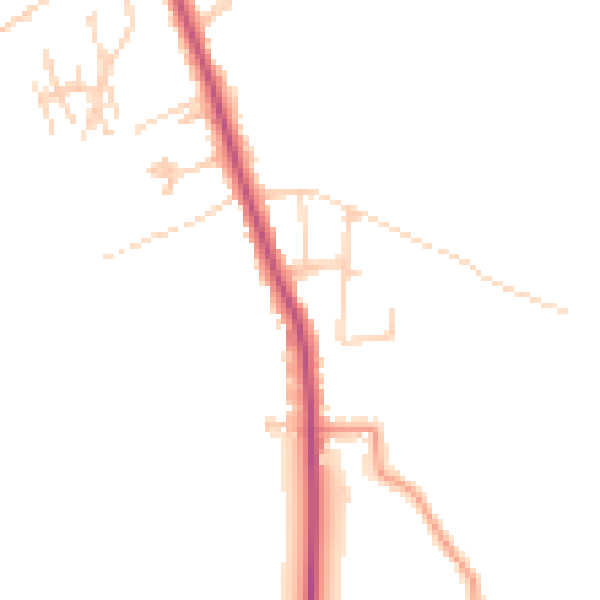 Daytime road noise heatmap for S66 1DY