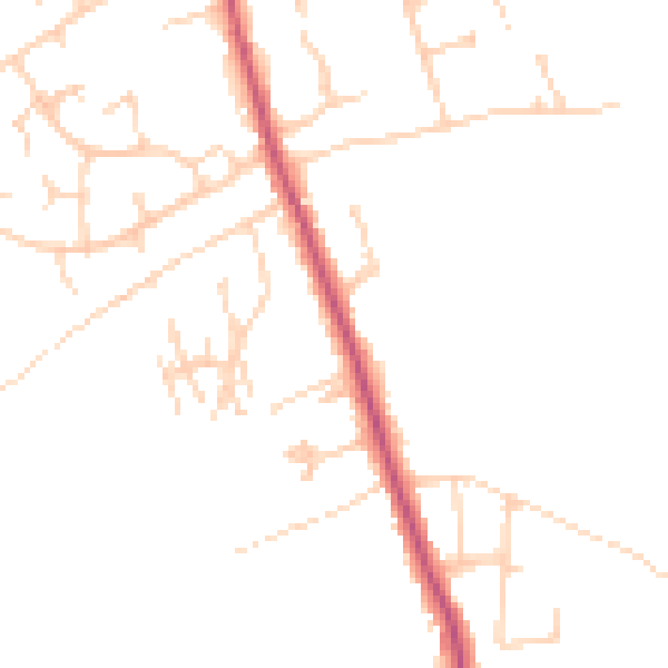 Daytime road noise heatmap for S66 1EG