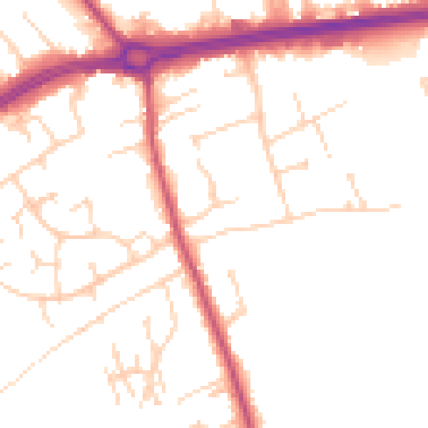 Daytime road noise heatmap for S66 1EX
