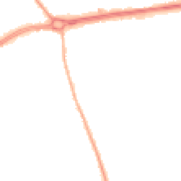 Night-time road noise heatmap for S66 1EX