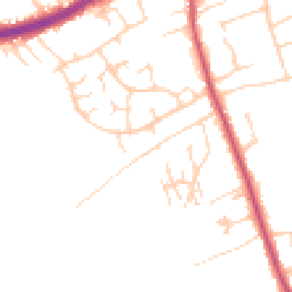 Daytime road noise heatmap for S66 1FH