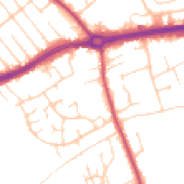Daytime road noise heatmap for S66 1FR