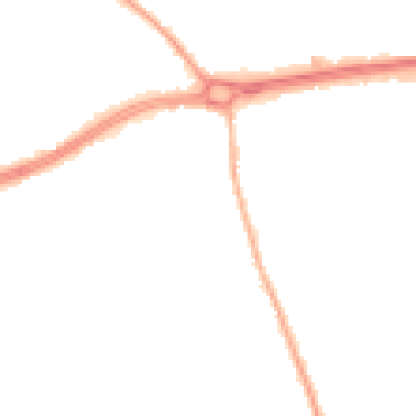 Night-time road noise heatmap for S66 1FR