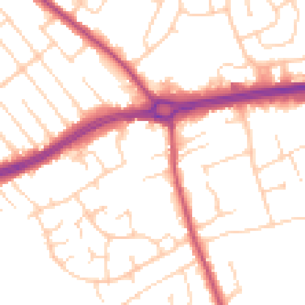 Daytime road noise heatmap for S66 1FS