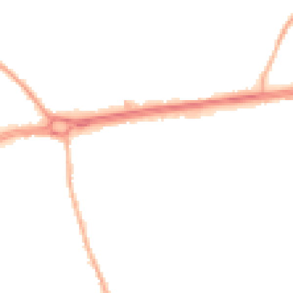 Night-time road noise heatmap for S66 1JN