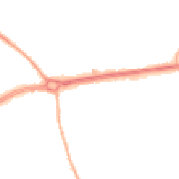 Night-time road noise heatmap for S66 1JQ