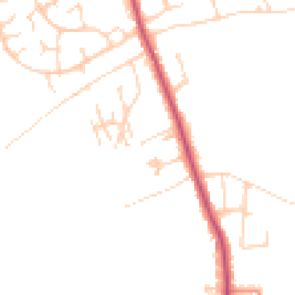 Daytime road noise heatmap for S66 1JZ
