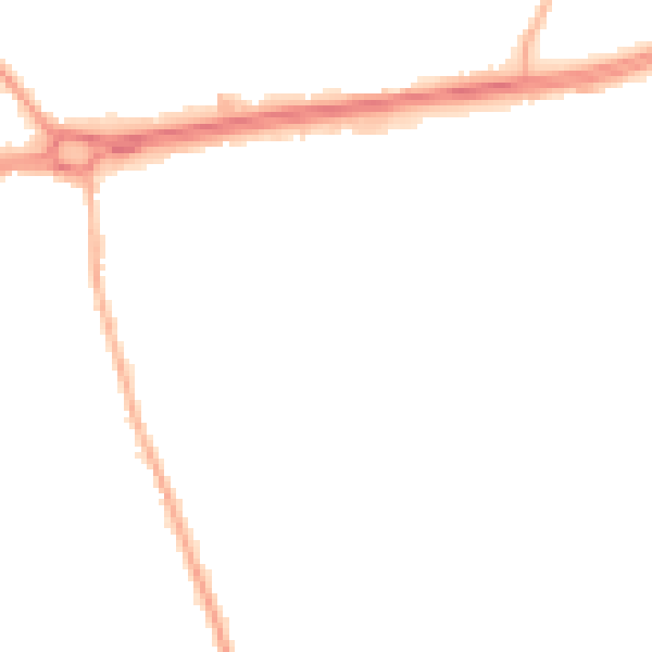 Night-time road noise heatmap for S66 1LA