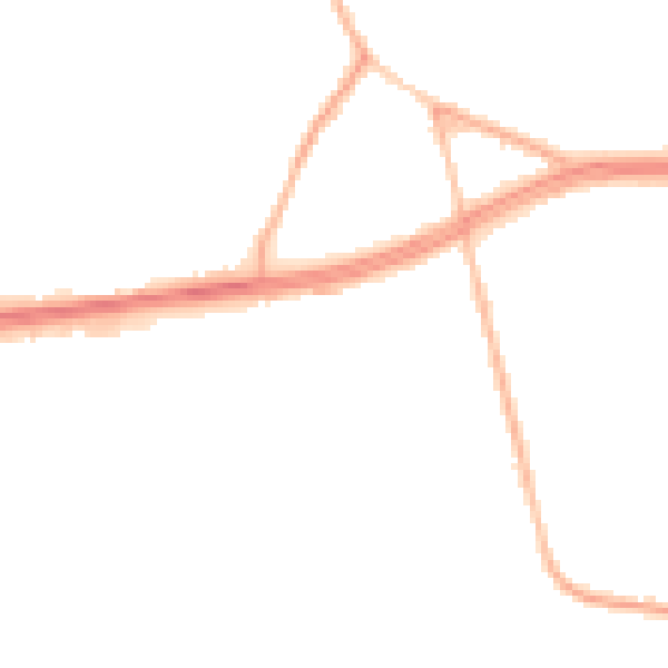 Night-time road noise heatmap for S66 1TU