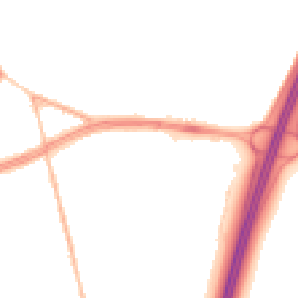 Night-time road noise heatmap for S66 1UJ