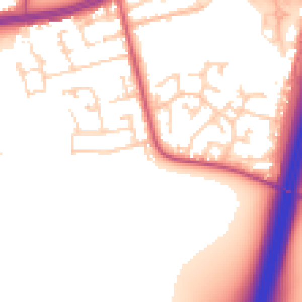 Daytime road noise heatmap for S66 1UN