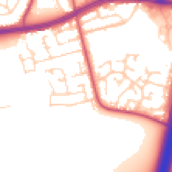 Daytime road noise heatmap for S66 1UR
