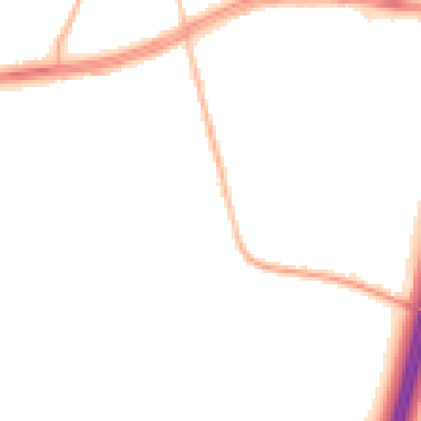 Night-time road noise heatmap for S66 1UR
