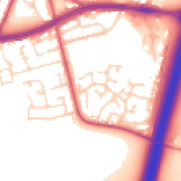 Daytime road noise heatmap for S66 1WD