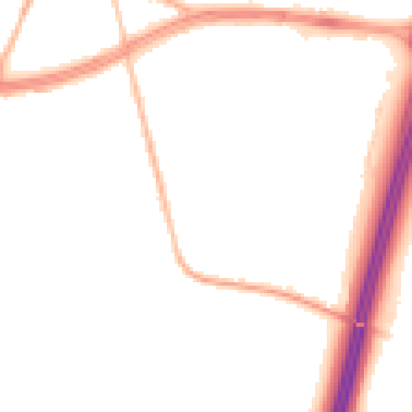 Night-time road noise heatmap for S66 1WD