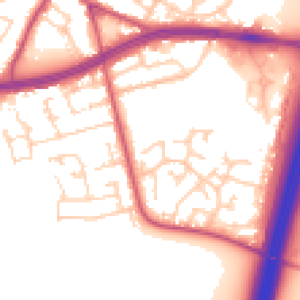 Daytime road noise heatmap for S66 1WH