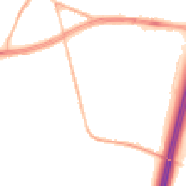 Night-time road noise heatmap for S66 1WH