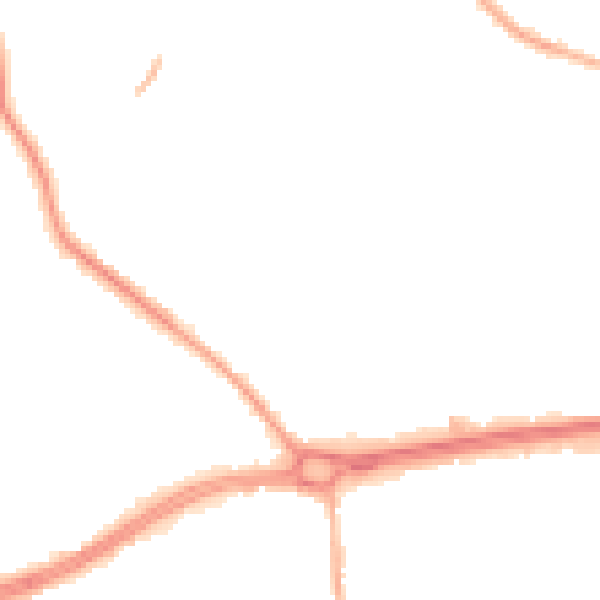 Night-time road noise heatmap for S66 2HJ