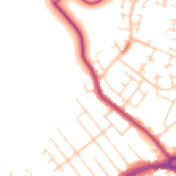 Daytime road noise heatmap for S66 2HP