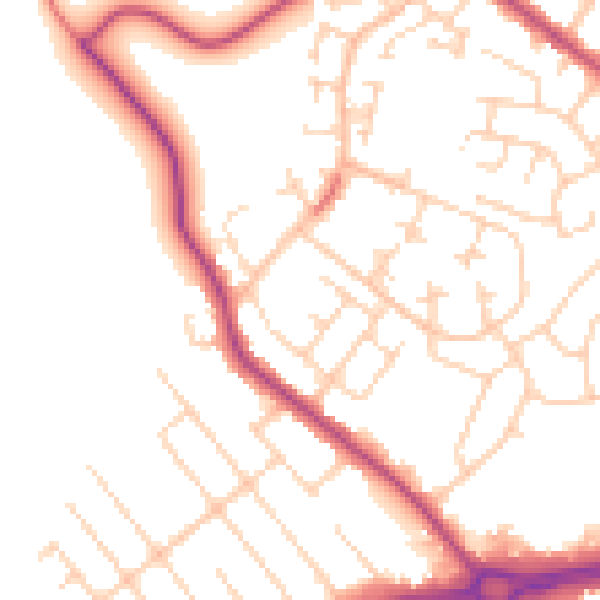 Daytime road noise heatmap for S66 2HY