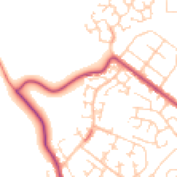 Daytime road noise heatmap for S66 2LD