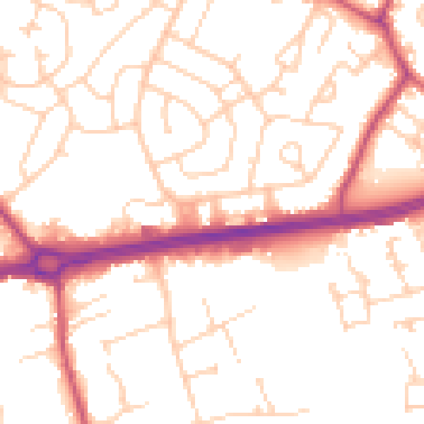 Daytime road noise heatmap for S66 2LH