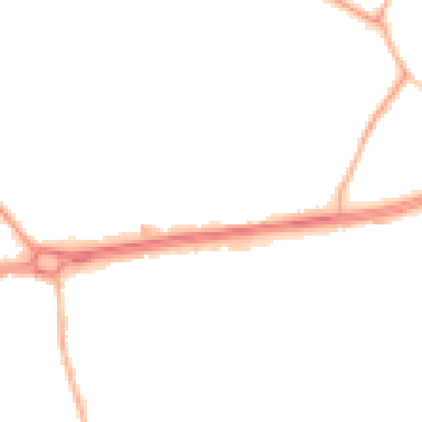Night-time road noise heatmap for S66 2LH