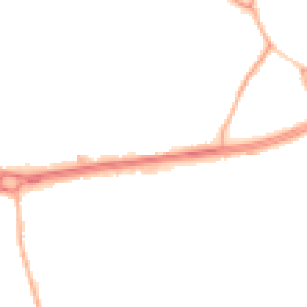 Night-time road noise heatmap for S66 2LJ