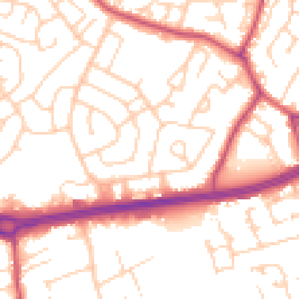 Daytime road noise heatmap for S66 2LN