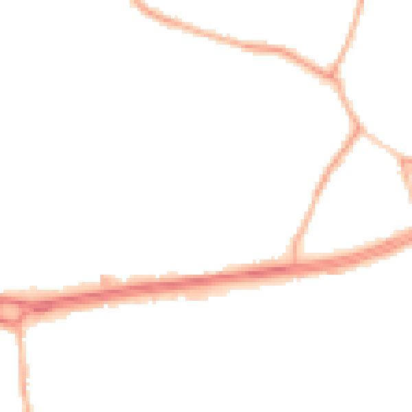Night-time road noise heatmap for S66 2LN
