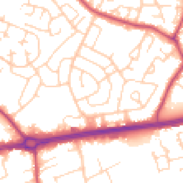 Daytime road noise heatmap for S66 2LS