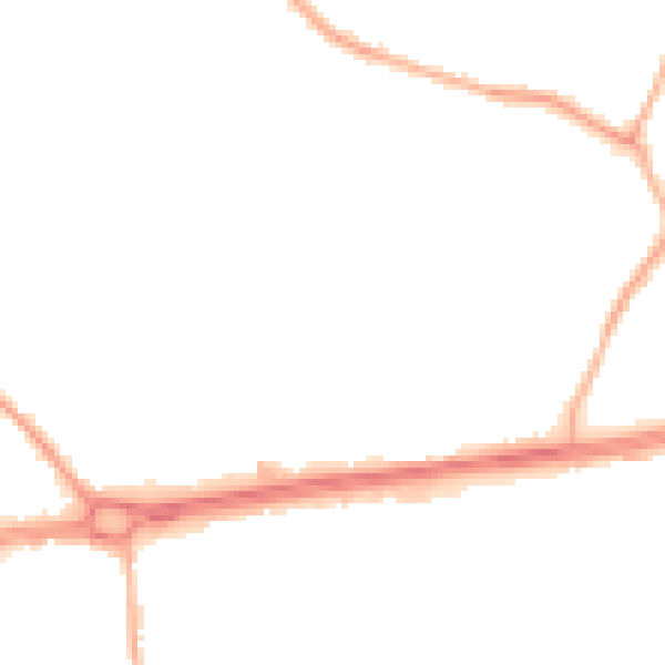 Night-time road noise heatmap for S66 2LS