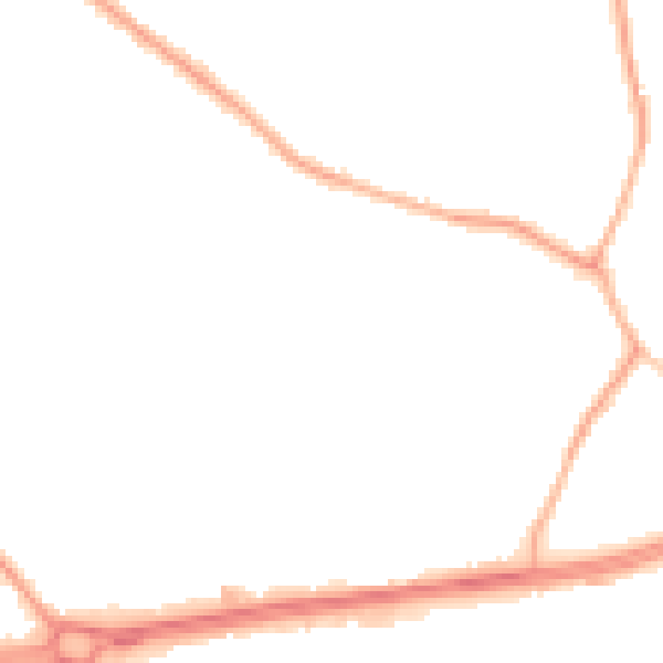 Night-time road noise heatmap for S66 2LU