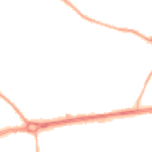 Night-time road noise heatmap for S66 2NG