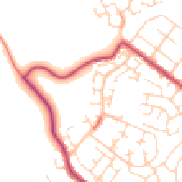 Daytime road noise heatmap for S66 2NL
