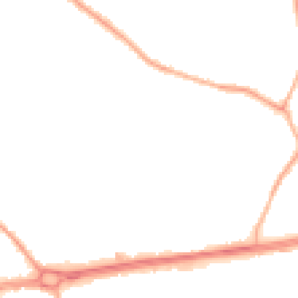 Night-time road noise heatmap for S66 2NT