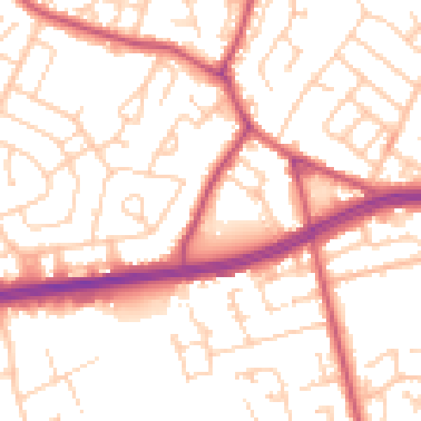 Daytime road noise heatmap for S66 2RU