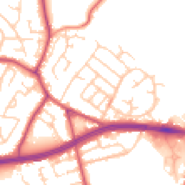 Daytime road noise heatmap for S66 2SJ