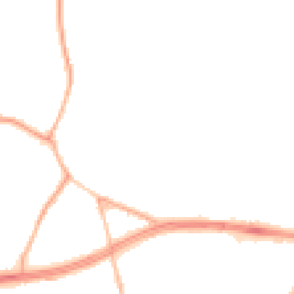 Night-time road noise heatmap for S66 2SR