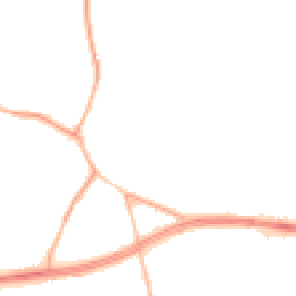 Night-time road noise heatmap for S66 2SZ