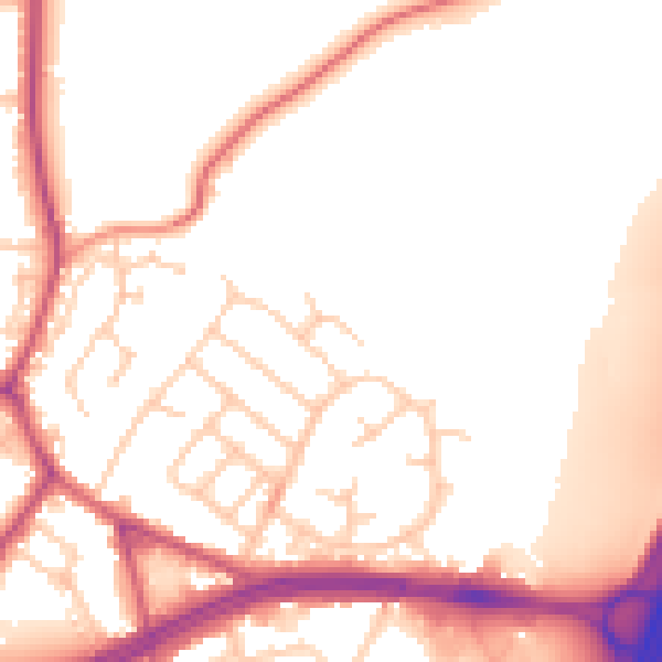 Daytime road noise heatmap for S66 2TA