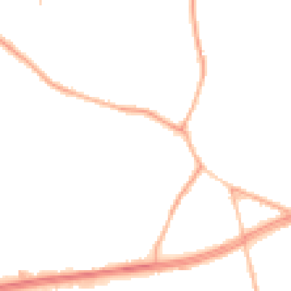 Night-time road noise heatmap for S66 2TE