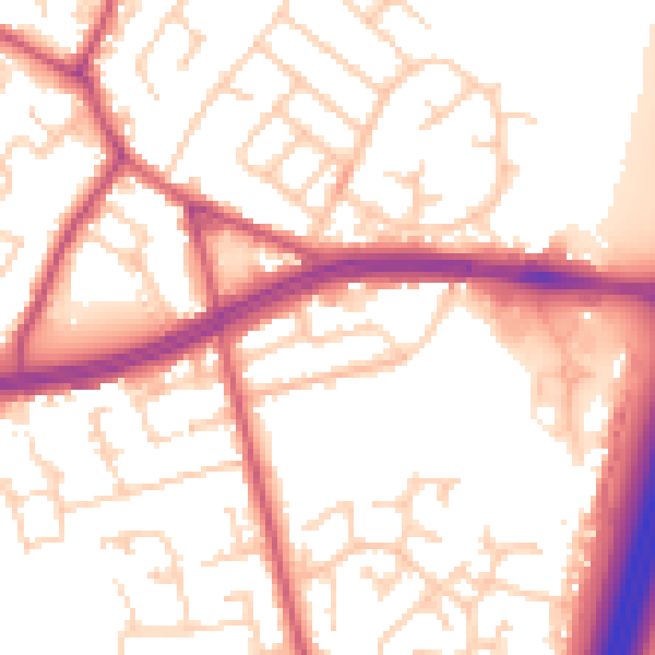 Daytime road noise heatmap for S66 2UF