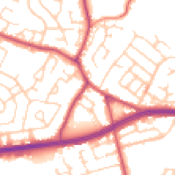 Daytime road noise heatmap for S66 2US