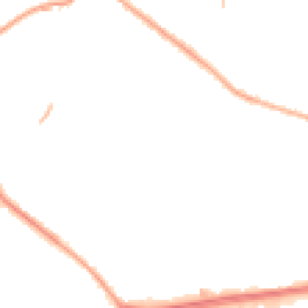 Night-time road noise heatmap for S66 2UZ