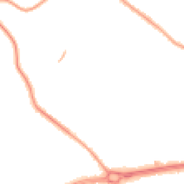 Night-time road noise heatmap for S66 2XH