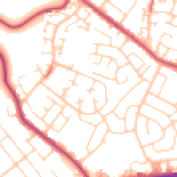 Daytime road noise heatmap for S66 2XL