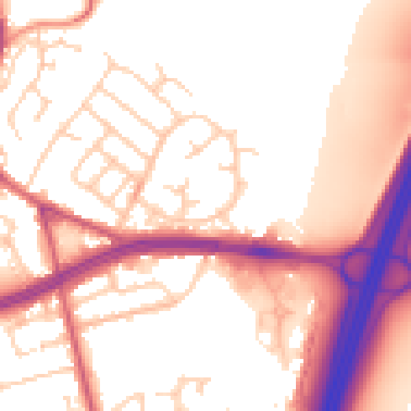 Daytime road noise heatmap for S66 2XR