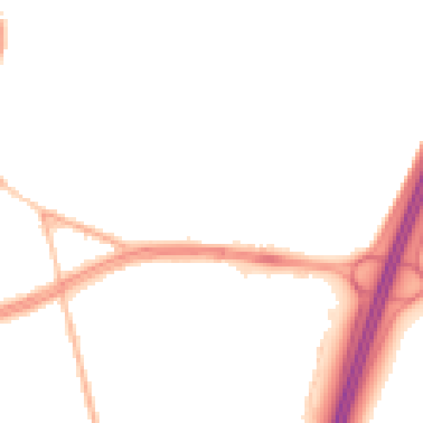 Night-time road noise heatmap for S66 2XR